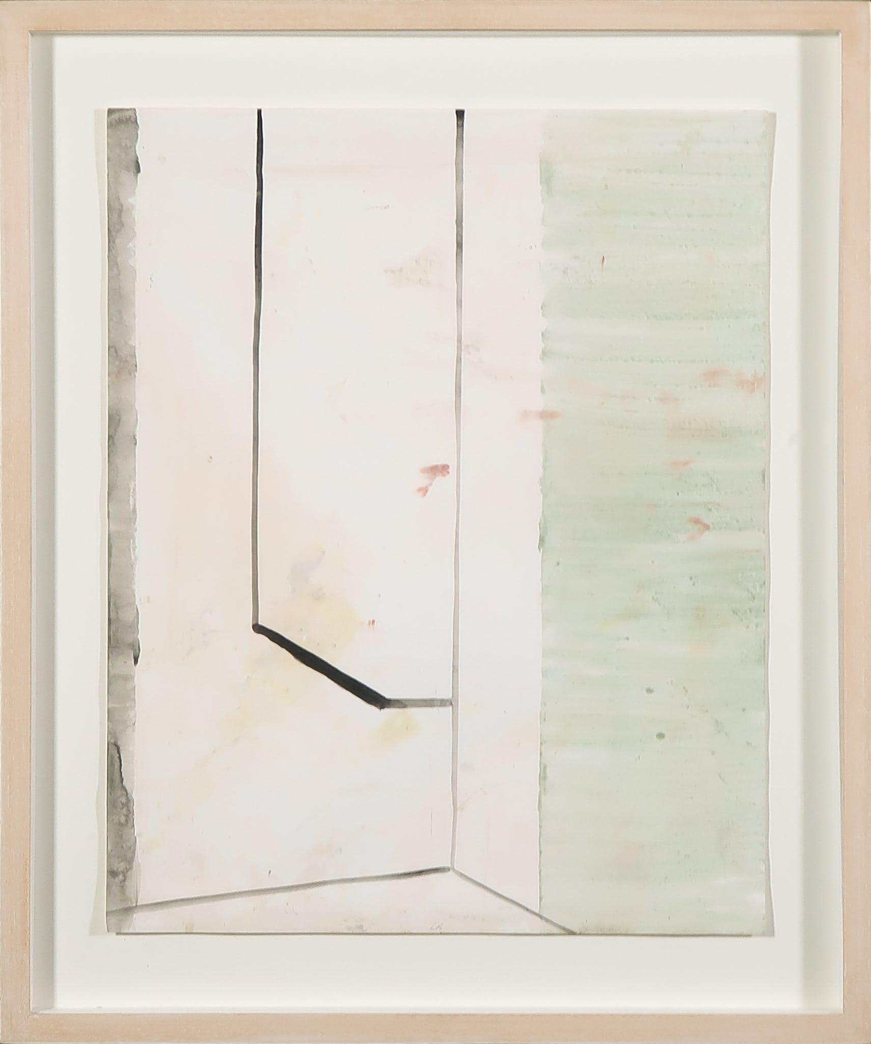 Rudy Lanjouw - Gemengde techniek op papier, Zonder titel - Ingelijst verkocht voor € 250!