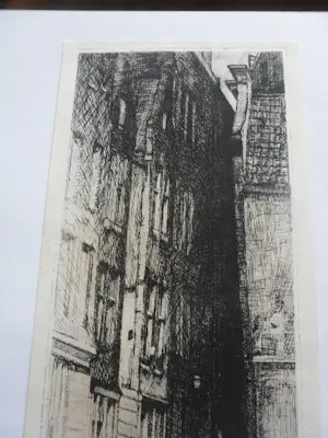 Albert Neuhuys - Langwerpige Ets uit 1935 "Prostituees aan de Schiedamschedijk Rotterdam" gesign. kopen? Bied vanaf 25!