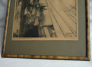 Jan Toorop - Ingelijste prent, “Bezonkenheid, Meditatie, Vuur” – 1923 kopen? Bied vanaf 35!