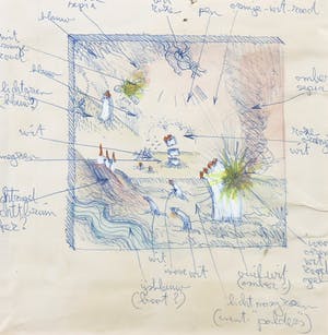Pim Leefsma - Olieverf op paneel, Verslag van een fietstochtje (...) met Henri Plaat kopen? Bied vanaf 150!