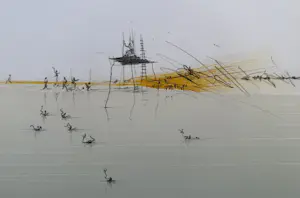 Ronald Tolman - Handgesigneerde kleurenets | 'Le roi de la plage' | 1988 kopen? Bied vanaf 120!