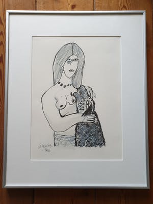 Corneille - Handgesigneerde ingelijste zeefdruk, Femme et animaux XV kopen? Bied vanaf 150!