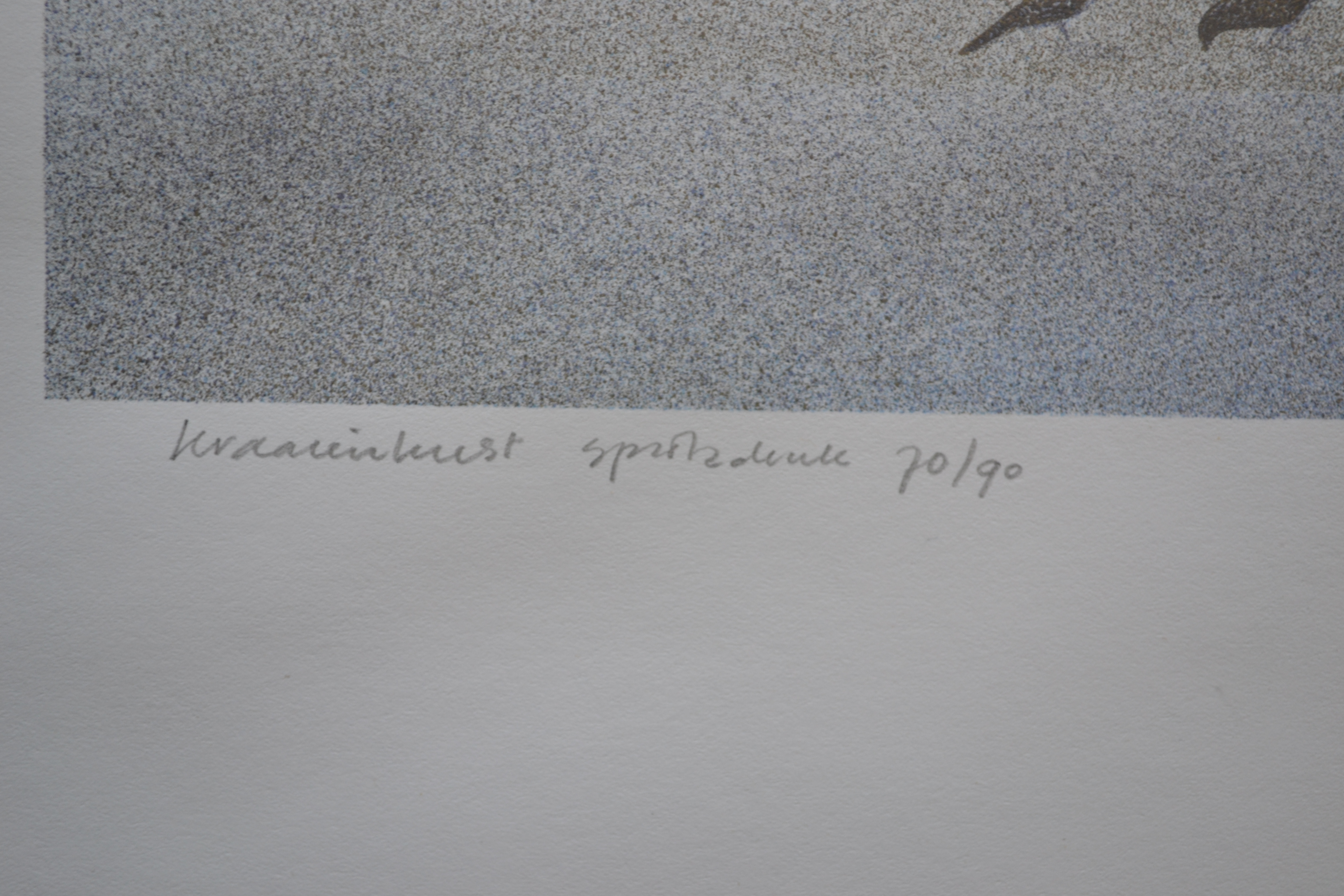 Annet Ardesch - Spritzdruk - "Kraaienkust" - handgesigneerd kopen? Bied vanaf 1!