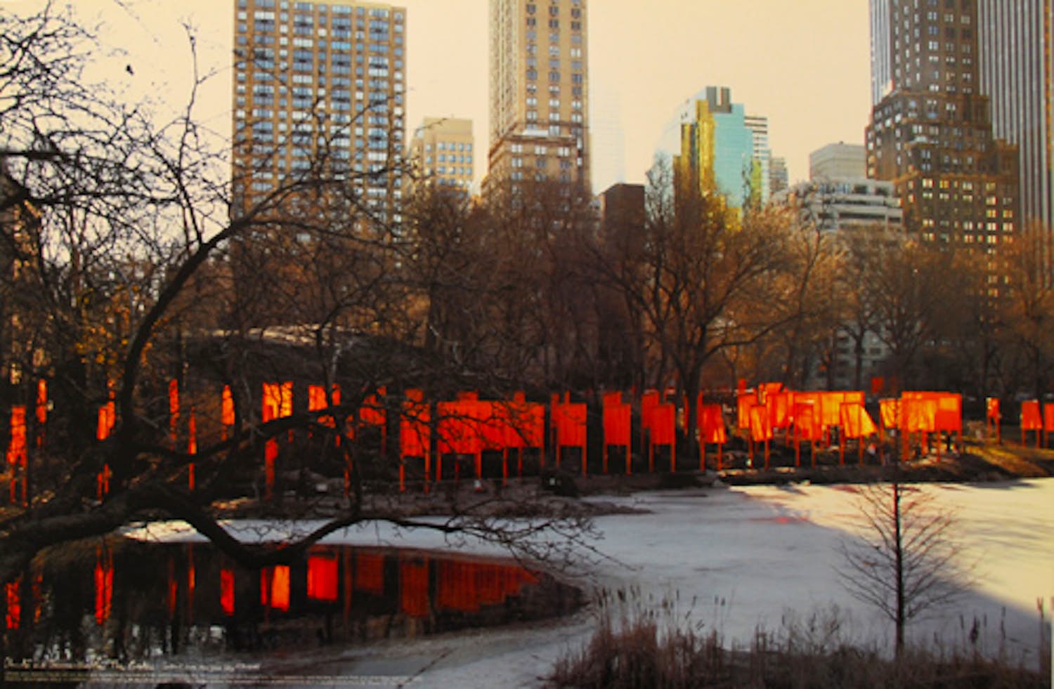 Christo - Kleurenoffset-litho THE CATES-NEW YORK CENTRAL PARK verkocht voor € 75!