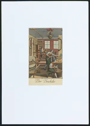 Ambrosius Gabler - Lot van vier handgekleurde kopergravures, Ambachten kopen? Bied vanaf 50!
