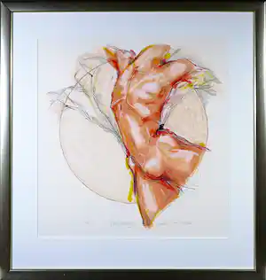 Kees Verkade - Zeefdruk, Danseur en rouge - Ingelijst (Groot) verkauft für € 80!
