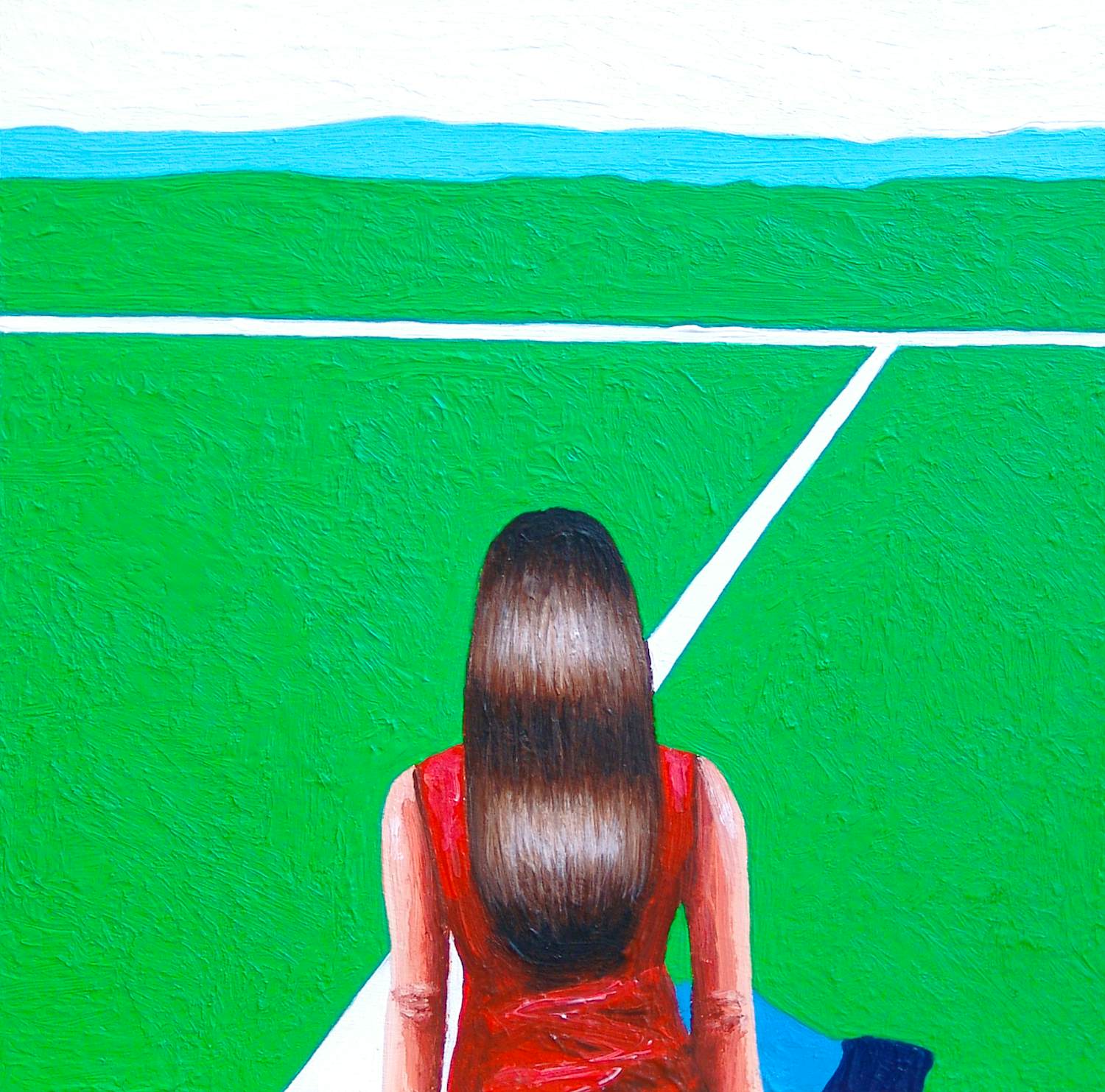 Gerard Boersma - Voetbalkous Aan Veldkant (Vrouw genietend van schilderij Raoul de Keyser) kopen? Bied vanaf 125!