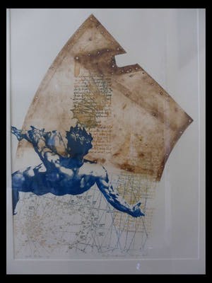 Leentje Linders - Ets en reliefdruk, Apollo thirteen I kopen? Bied vanaf 40!