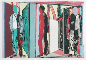 Hans Ebeling Koning - Litho, De onderhandelaars - Ingelijst kopen? Bied vanaf 70!