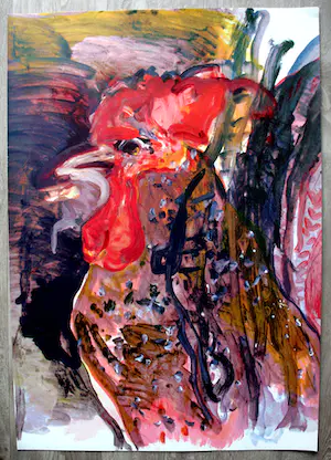 Kees van Bohemen - Kees van Bohemen - litho: haan (Laatste!) kopen? Bied vanaf 60!