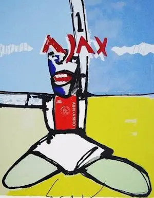 Herman Brood - Kleurengiclee AJAX op Canvas kopen? Bied vanaf 85!