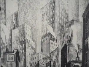 Adriaan Lubbers - New York, Subway op Chatham Square, originele gesigneerde lithografie kopen? Bied vanaf 250!