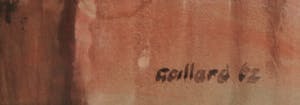 Niet of onleesbaar gesigneerd - Gemengde techniek op papier, Compositie met figuren - Ingelijst kopen? Bied vanaf 1!