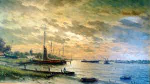 Herman Wijngaard - Rivierlandschap verkocht voor € 349!