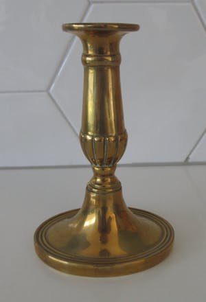 Niet of onleesbaar gesigneerd - Antieke Engelse Messing kandelaar kopen? Bied vanaf 1!