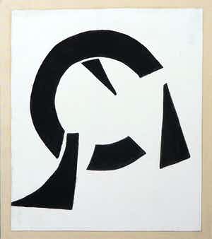 Paul Overhaus - Olieverf op doek en board, Abstract verkocht voor € 1!