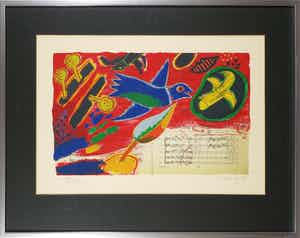 Corneille - Zeefdruk, Uit de serie '100 jaar Concertgebouw' - Ingelijst verkocht voor € 200!