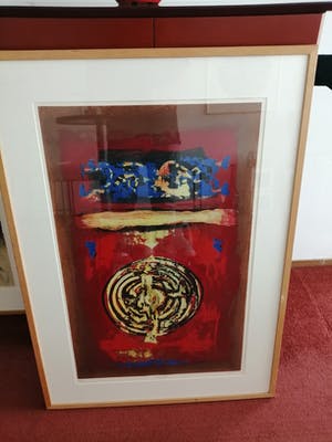 Hans Vanhorck - prachtig abstract werk getiteld "labyrint" kopen? Bied vanaf 85!