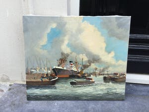 Adri Verveen - C4674-5 - Havengezicht kopen? Bied vanaf 175!