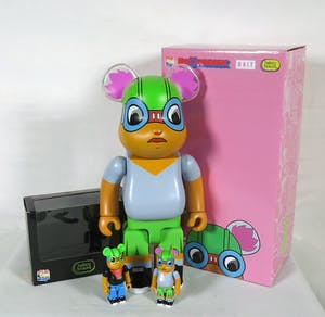 Hebru Brantley - Lil Mama Bearbrick 400% en Flyboy & Lil Mama 100% Bearbrick set kaufen? Bieten Sie von 1!