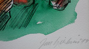 Jan Sierhuis - Met de hand ingekleurde litho (aquarel) - 1974 kopen? Bied vanaf 55!