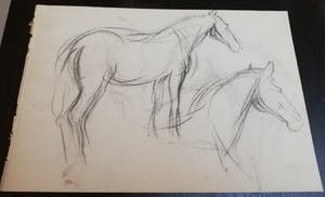 Johan Dijkstra - Dubbelzijdige potloodschets kopen? Bied vanaf 1!