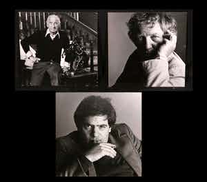 Paul Huf - Lot van drie C-prints op dibond, Heren met o.a. Hugo Claus verkocht voor € 35!