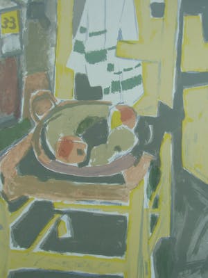 Otto B. de Kat - HET GELE STOELTJE /// KLEURENLITHO VAN OTTO B. DE KAT kopen? Bied vanaf 50!