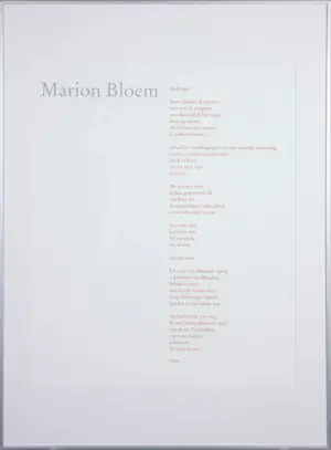 Marion Bloem - Ets & gedicht, Verlangen - Ingelijst kopen? Bied vanaf 40!