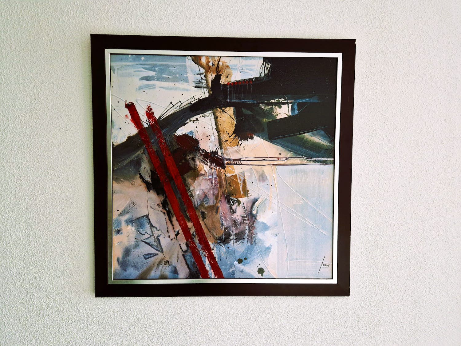 Niet of onleesbaar gesigneerd - Fraai expressionistisch abstract olieverf op paneel - gesigneerd kopen? Bied vanaf 1!