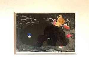 Michel van Overbeeke - Stone - Kleurets met bladgoud, Ingelijst kopen? Bied vanaf 50!