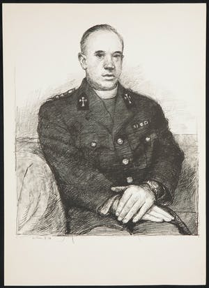 Aat Veldhoen - Rotaprint, Portret van een generaal kopen? Bied vanaf 50!