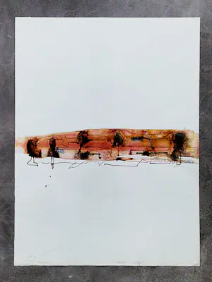 Mark Polee - Intrigerende gemengde techniek op papier "pattern of action" - gesigneerd kopen? Bied vanaf 37!