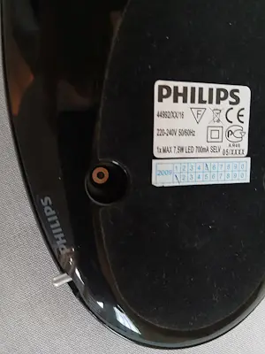 Philips - Iconische design tafellamp "Ledino" in staal met zwarte coating kopen? Bied vanaf 85!