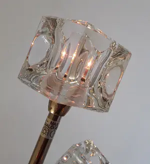 Buy Niet of onleesbaar gesigneerd - Zware vintage designlamp "Ice Cubes Star"? Bid from 1!