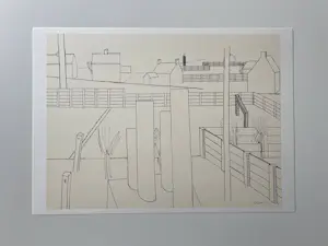 Roger Raveel - 'Grafisch panorama met doel' 1952 kopen? Bied vanaf 70!