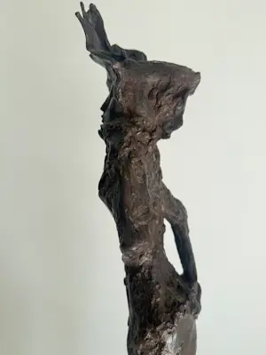 Theo van der Nahmer - bronzen sculptuur | 'Joffer' (Groot werk) kopen? Bied vanaf 1500!