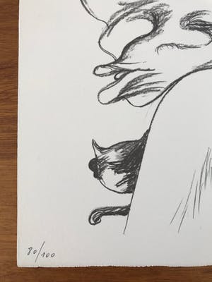 Hugo Claus - Litho + gesigneerde kunstmap - 1978 - 80/100 kopen? Bied vanaf 85!