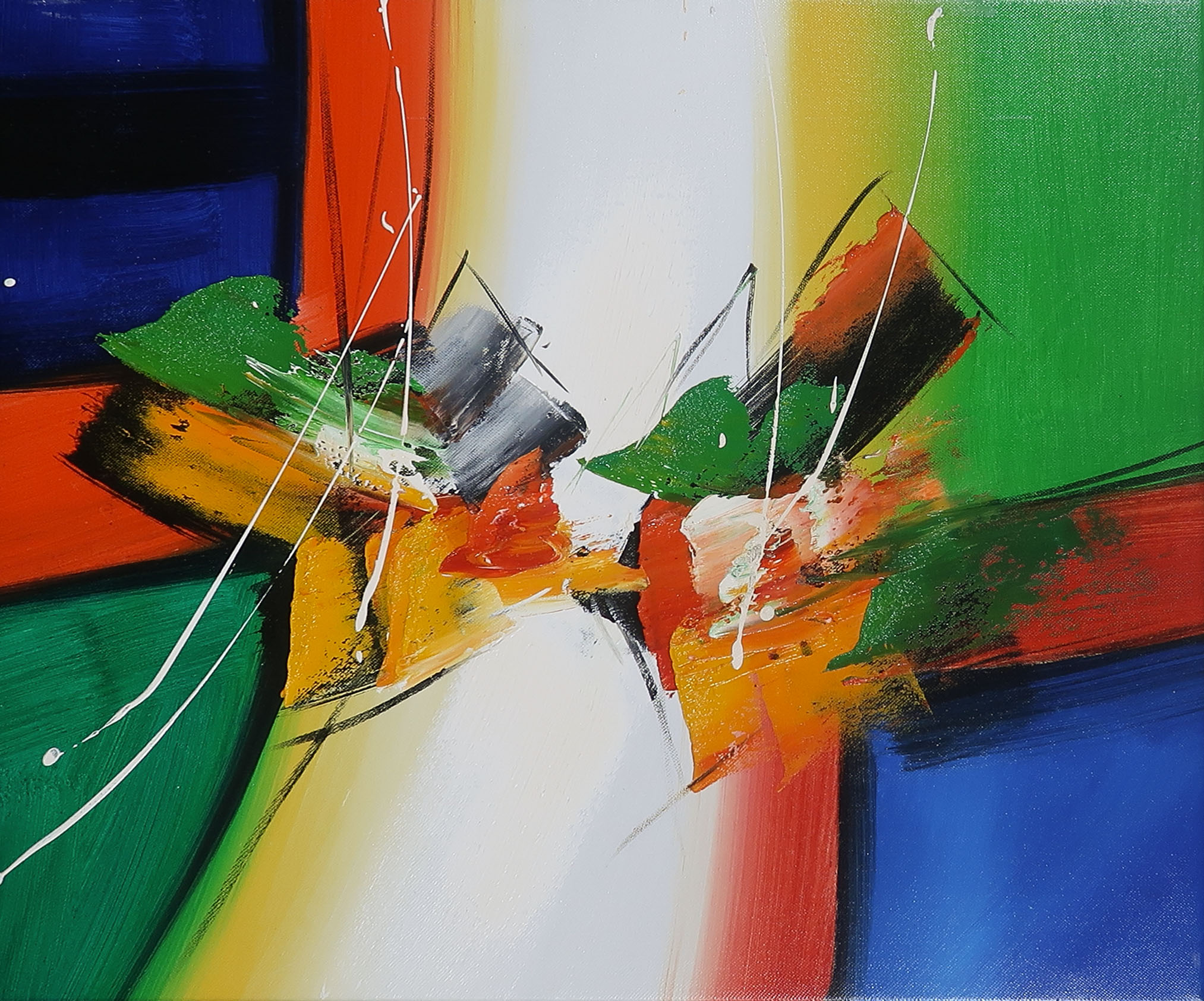 Lee Cole - Acryl op doek, Zonder titel - Ingelijst kopen? Bied vanaf 1!