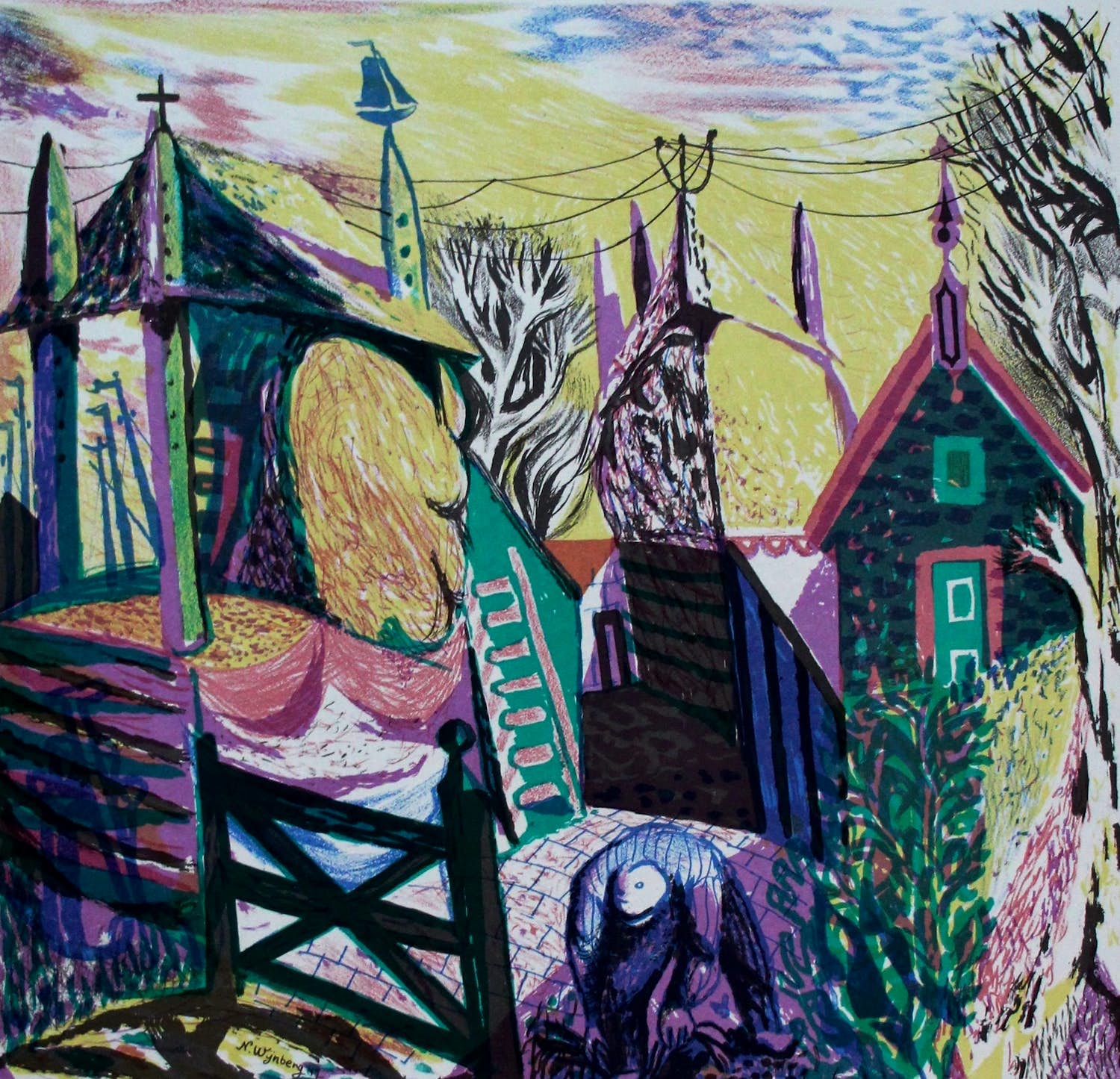 Nicolaas Wijnberg - Litho - 1947 kopen? Bied vanaf 35!