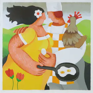 Yvonne Zomerdijk - Zeefdruk, Kakelvers kopen? Bied vanaf 40!