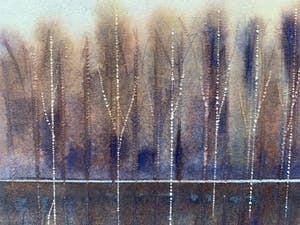 Willem de Vries - Aquarel - 'De ruïne' - 2001 (Uniek werk) kopen? Bied vanaf 95!