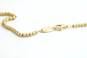 32 - Sierlijk 20 krt donker-geel goud Oosters "bolletjes" collier ketting - 55cm kopen? Bied vanaf 640!