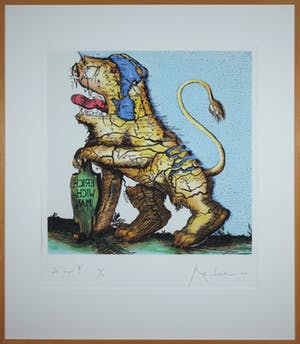 Rob Scholte - Zeefdruk, De angst - Ingelijst (Groot) kopen? Bied vanaf 100!