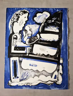 Rein Dool - Grote Kleurenlitho - Kop stukken - 1993 - bep. oplage (100) - nieuwstaat kopen? Bied vanaf 50!
