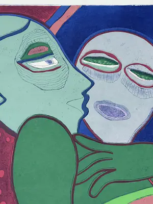 Corneille - Gravure Les Amants, 1975 - Proefdruk kopen? Bied vanaf 750!