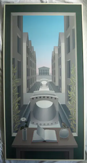 Henk Valstar - Olieverf op doek , Raampoort – ingelijst, 152 x 77 cm - 1991 kopen? Bied vanaf 750!