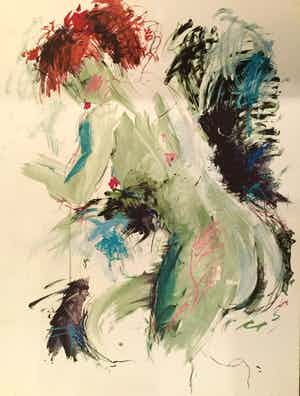 Annemarie de Groot - Subtiel naakt | Groot formaat zeefdruk verkocht voor € 35!