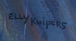 Elly Kuipers - Olieverf op doek, Symbolische voorstelling - Ingelijst (Zeer groot) kopen? Bied vanaf 100!