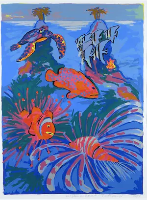 Frank Rosen - A92054 Zeefdruk, Het geheim van Moruroa kopen? Bied vanaf 10!